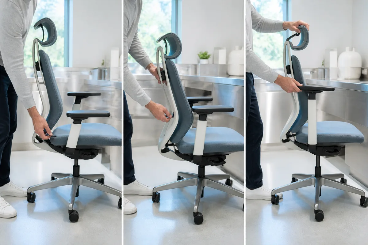 Régler un fauteuil de bureau : l'ordre des réglages